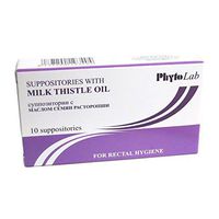 Suppositories w/ Milk Thistle Oil, 10 Pcs