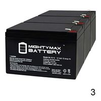 Mighty Max Battery ML15-12 12V 15Ah F2 Half U1 Wheelchair Scooter SLA Battery - 3 Pack Brand Product