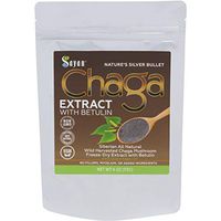 Sayan Siberian Wild Forest Chaga Mushroom Extract Powder with Betulin Birch Bark Extract – 4 Oz (113 g)– Antioxidant Tea for Inflammation Reduction, Immune System Health and All Natural Yeast Support