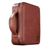 Rob Rodney | Unique Key Lock Smell Proof / Odor Proof Multipurpose Storage Bag | Luxurious Genuine Customizable Leather Zipper Combination Lock Pouch | (Brown, Big)