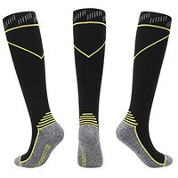 ROCKBOTTOM Compression Socks for Women & Men (1 Pairs),Graduated Compression Sock 20-30 mmHg for Running, Athletic Sports,Travel,Shin Splints, Nurses,Maternity, Varicose Vein (Lemon Yellow, S/M)