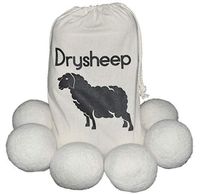 Drysheep Premium Organic Wool Dryer Balls - New 6-Pack of XL New Zealand Wool Dryer Balls for Baby Safe, Anti-Static, Money Saving Laundry Drying Solutions