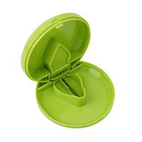LALANG Portable Pill Cutter Case Pill Splitter Divided Storage Case Medicine Cut Compartment Box Holder Travel Pill Box Organizer (Green)