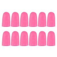 HEALLILY Silicone Corns and Finger Braces Fingertips Protector Toe Protectors for Corns Remover Callus Cushion 12pcs(Rosy)