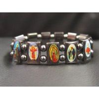 Monica's favorite religious bracelet...magnetic, hematite