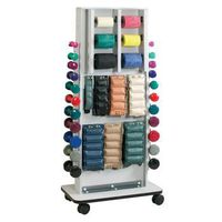 Combo Mirror/Cuff Weight, Band & Dumbbell Rac