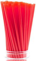 Made in USA Pack of 100 Red Slim Tall (10" X 0.21") Plastic Drinking Straws (FDA-approved, Non-toxic, BPA-free)