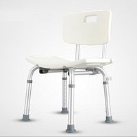 Deluxe Height Adjustable Aluminium Bath/Shower Chair with Back and Shower Head Holder -by TIANTA (Size : A)