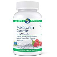Nordic Naturals Pro Melatonin Gummies - 1.5 mg Melatonin Per Gummy, Support for Restful, Deep Sleep and Immune Functioning, Raspberry Flavor, 60 Gummies