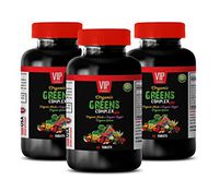 antioxidant Supplement Organic - Organic Greens Complex - Raspberry Supplement - 3 Bottles 180 Tablets