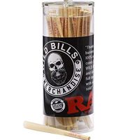 RAW Cones Classic Lean Size | 52 Pack | Natural Pre Rolled Papers with Tips Included