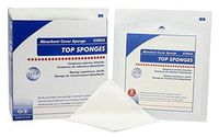 AMZ Medical Top Sponges 4" x 4". Pack of 50 Absorbent Cover sponges for Wound Care and Protection. Non-Woven Outer Facing, Cellulose Liner and Rayon Fill. Single use. Latex-Free.