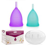 Luna Menstrual Cup - Reusable Soft Silicone Period Cup - Tampon and Pad Alternative - 12-Hour Odor & Leak-Proof Protection - Small and Large - Free from Chemicals