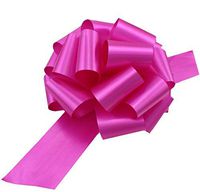 Large Hot Pink Fuchsia Pull Bows - 9" Wide, Set of 6, Bows for Gifts, Breast Cancer Awareness Ribbon, Survivor Love, Valentine's Day, Mother's Day, Birthday, Gender Reveal, Christmas Presents