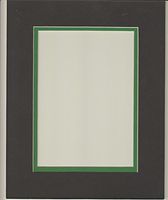 Pack of 5 11x14 Black & Bright Green Double Picture Mats Mattes Matting Cut for 8x10 Pictures