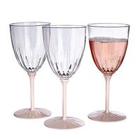 Silver Spoons 1939 Blush Cups Disposable Stemware, Wine