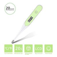 Upgraded Digital Basal Thermometer, HITON Oral Thermometer with Beeper and Memory Waterproof Baby Thermometer for Fever Child Adult Kids Detection with Quick 20 Second Read Time (Green)
