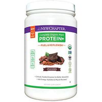 New Chapter Organic Plant Protein+ Fuel & Replenish Chocolate, 20g of Vegan Protein Powder, Plant Based Protein Powder + BCAA Amino Acids - 20 Servings, No Sugar, Low Carb Dairy Free, Non-GMO, Kosher