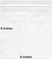 BNY Corner 2 Mil 6x6 Clear Plastic Zip Lock Bags, 6" x 6" Reloc Bag - 1000 Counts