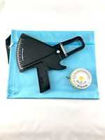 Slim Guide Skinfold Caliper AnthroFlex Kit with Body Mass Index BMI Tape Measure, Transport Bag, and Instruction Manual with Charts for Measuring Body Fat Percentage - 1.0 mm Precision (Black)