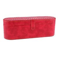 Travel Dyson Hairdryer Case, Crocodile PU Leather Box for Dyson Hair Dryer, Anti-scratch Drop-proof Waterproof Dustproof Crush-Proof Cover, Portable Storage (Red)