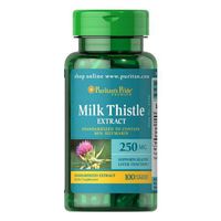 Puritans Pride Milk Thistle Standardized 250 Mg Silymarin Capsules, 100 Count