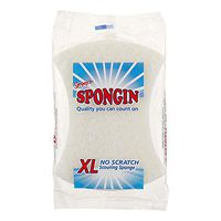 Spongin XL No Scratch Bow Tie Heavy Duty Scouring Sponge - Pack of 3 Large Sponges for Kitchen Bathroom Cleaning