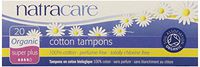 Natracare Organic All Cotton Tampons, Non-Applicator, Super Plus, 20 Count (Pack of 12)