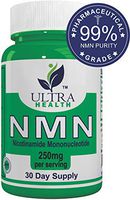 NMN, Nicotinamide Mononucleotide, Pharmaceutical Grade, 250mg per Serving, Increases NAD Like NR, Pair with Resveratrol and Riboside, Ultrahealth NAD+ Supplement