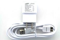Samsung Authentic OEM Micro-USB 3.0 Charger 2.0-Amp for Samsung Galaxy S5 and Note 3 - Non-Retail Packaging - White