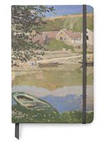 Claude Monet Art UV Printed on PU Leather A5 Journal Notebook - Lined Pages