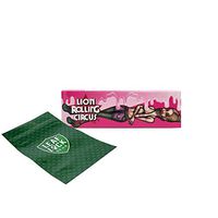 Lion Rolling Circus 1 1/4 Rolling Papers - Bubblegum Flavored “Chewing Madness” (1 Pack) with Leaf Lock Gear Smell Proof Pouch