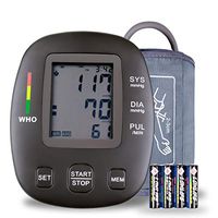 Blood Pressure Monitor Upper Arm with Large Cuff, Automatic Digital BP Machine for Home Use, Accurate Measure Blood Pressure and Heart Rate Pulse, 2×99 Sets User Memories