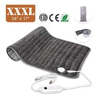Heating Pad, Ultra-Large Heating Pads for Back Pain Auto Shut Off, Fast Heating Technology, Six Heat Settings, Machine-Washable, Micro Plush/Soft Touch, Elastic Band and Storage Bag Included