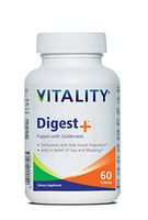 VITALITY Digest+ | Digestive Support | Papaya Enzymes | Goldenseal | Whole-Food Supplement | Gas Relief | 60 Tablets