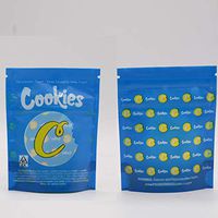 25pcs a pack Smell proof Food -Grade material Mylar Bags, Premium, Heat Seal, Smell Proof, Child Proof, Resealable Zipper Storage Bags (3.5 gram, yellow cookies)