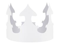 Hygloss 65243 Paper Creative Crown, White, Pack of 24, 24 Pieces, Set