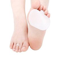 10 Pairs Metatarsal Pads Apple Type Ball Of Forefoot Cushions Silicone Palm Insoles Relief Muscle Soreness,White