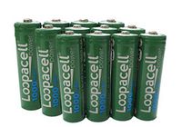 12 Loopacell AA Rechargeable NiCD Battery, 1.2V 1000mAh High Capacity AA Batteries for Solar Lights, Garden Lights