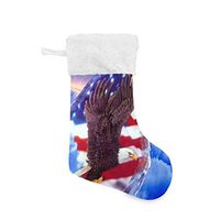 Personalized Christmas Stocking Inspiring Independence Day Theme Santa Xmas Tree Decor Socks Gift Kids Fireplace/Restaurant/Hotel/Club/bar