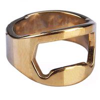 YUGDSIMB Creative Fashion Ring Open Bottle Opener, Gold, 2.2Cm