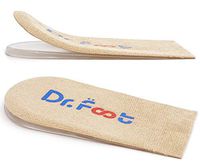 Dr. Foot's Adjustable Orthopedic Heel Lift Inserts, Height Increase Insole for Leg Length Discrepancies, Heel Spurs, Heel Pain, Sports Injuries, and Achilles tendonitis (Beige, 2 Layers)