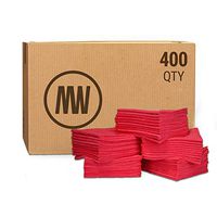 Bulk 12” X 12” All Purpose Microfiber Towels Wholesale - Case Quantity (400 Count))| No Fraying | High Density Microfiber | Chemical Free Cleaner | Long-Lasting (Red)