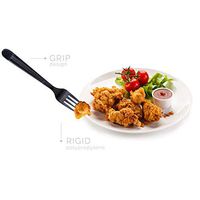 TigerChef 1000 White Legend Forks Heavy Weight Durable Plastic Cutlery With A Grip Design Disposable Recyclable Reusable Solid Durable Silverware Flatware Cutlery Utensil Bulk (Legend Forks, White)