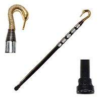 Nautical World Antique Wooden Black Walking Stick Designer Cane Solid Brass Duck Handle, Affordable Gift Decorative Walking Cane Fashion Statement for Men/Women/Seniors/Grandparents! Item New Year Gi