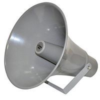 Indoor Outdoor PA Horn Speaker - 13.5 Inch 50 W Powered Compact Loud Sound Megaphone w/ 400Hz-5KHzz Frequency, 8 Ohm, 70V Transformer, Mounting Bracket Hardware, For 70V Audio System - Pyle PHSP131T