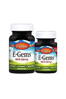 Carlson - E-Gems, 400 IU (268 mg), Natural-Source Vitamin E, Heart Health & Optimal Wellness, Antioxidant, 90+44 Soft Gels