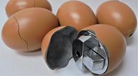 5 Egg Eclipse Novelty Lighters, Realistic Design, Refillable Butane Lighter, Child Resistant 1635-5