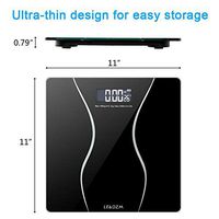 Digital Body Fat Weight Scale with Large Backlit Display LCD Digital,Accurate Health Metrics, Body Composition & Weight Measurements 180Kg (Black)