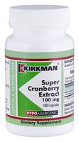 Kirkman Super Cranberry Extract 100 mg - Hypoallergenic || 100 Vegetarian Capsules || Gluten Free || Casein Free || Tested for More Than 950 Environmental contaminants